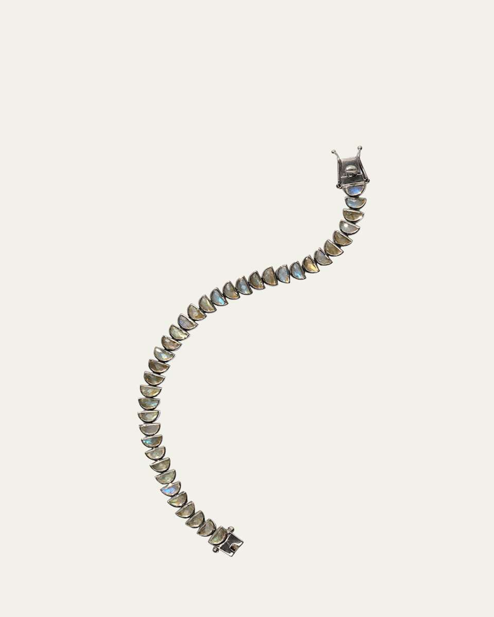Sterling Silver Labradorite Worm Tennis Bracelet